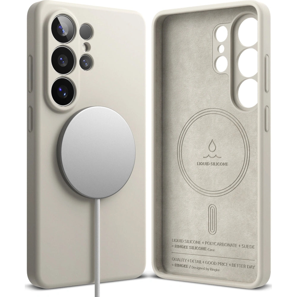 Handyhülle für Galaxy S26 Ultra, Ringke Silicone Magnetic mit MagSafe, Beige