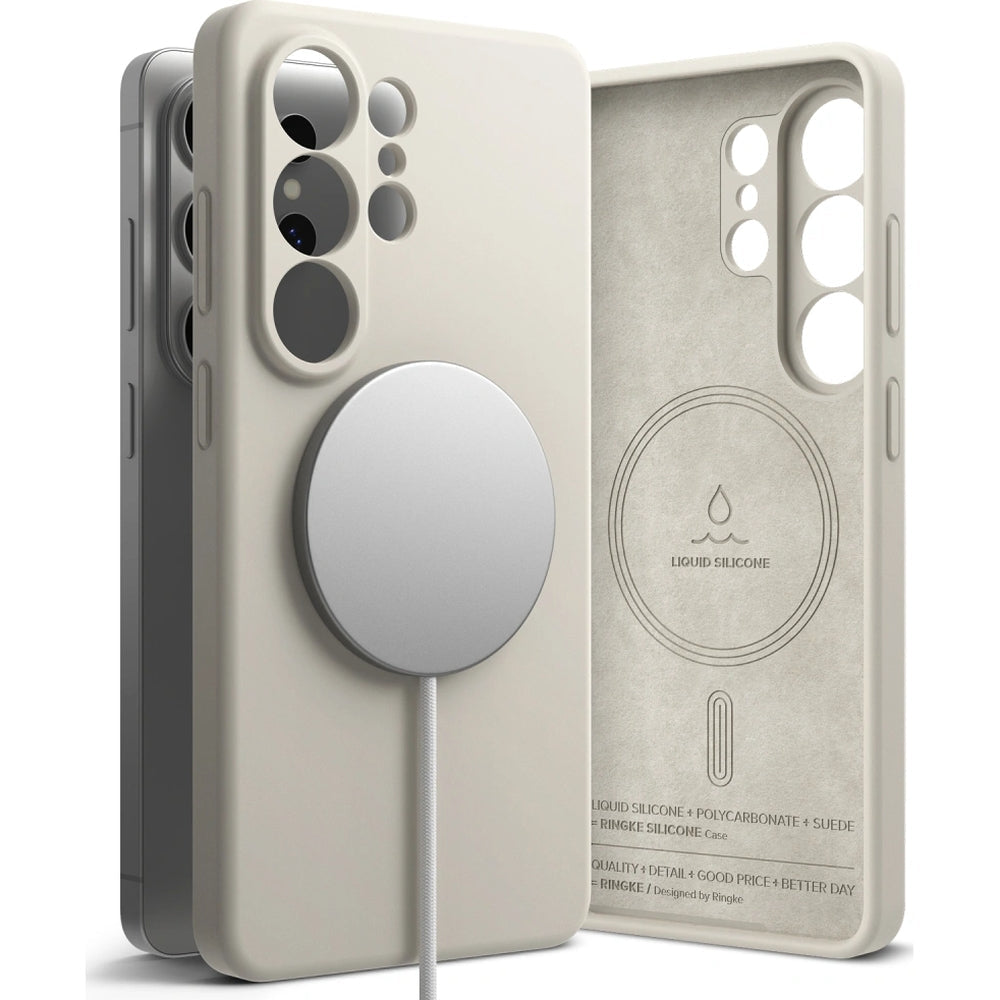 Handyhülle für Galaxy S26 Ultra, Ringke Silicone Magnetic mit MagSafe, Beige