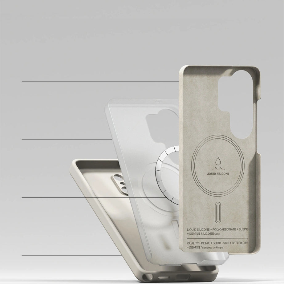 Handyhülle für Galaxy S26 Ultra, Ringke Silicone Magnetic mit MagSafe, Beige