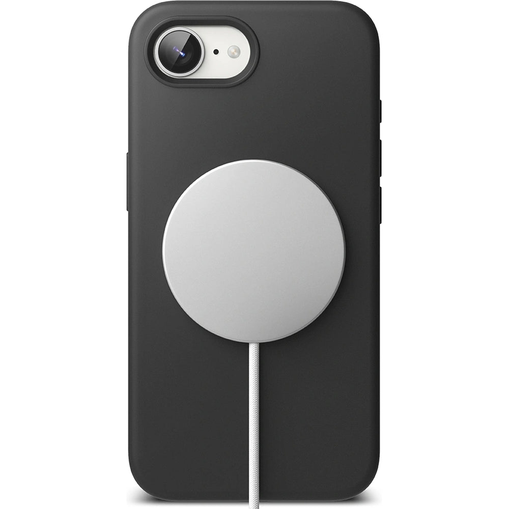 Handyhülle für iPhone 17e / 16e, Ringke Silicone Magnetic mit MagSafe, Schwarz