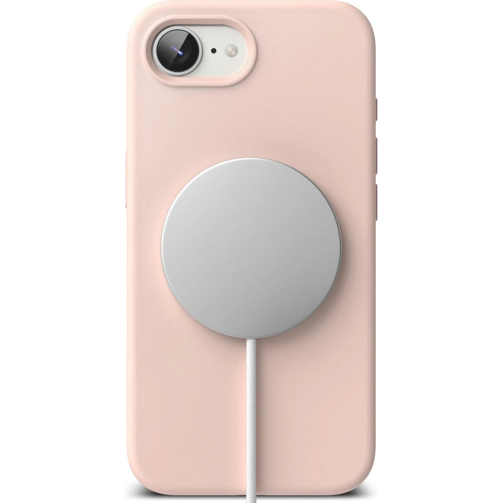 Handyhülle für iPhone 17e / 16e, Ringke Silicone Magnetic mit MagSafe, Rosa