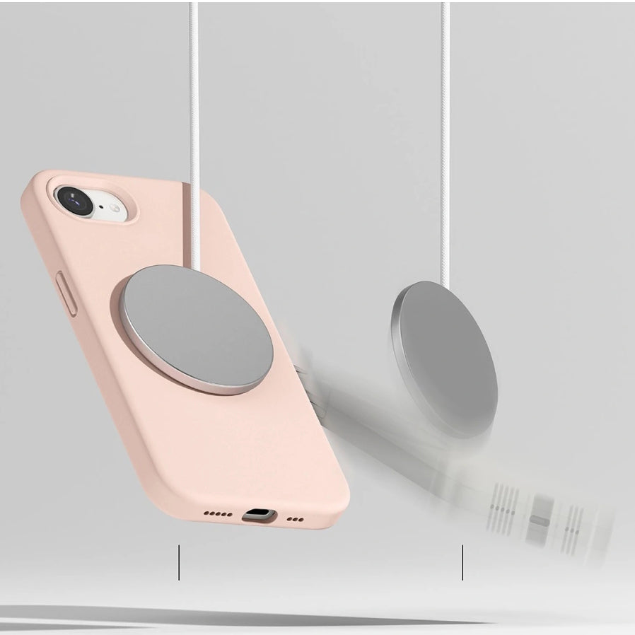 Handyhülle für iPhone 17e / 16e, Ringke Silicone Magnetic mit MagSafe, Rosa