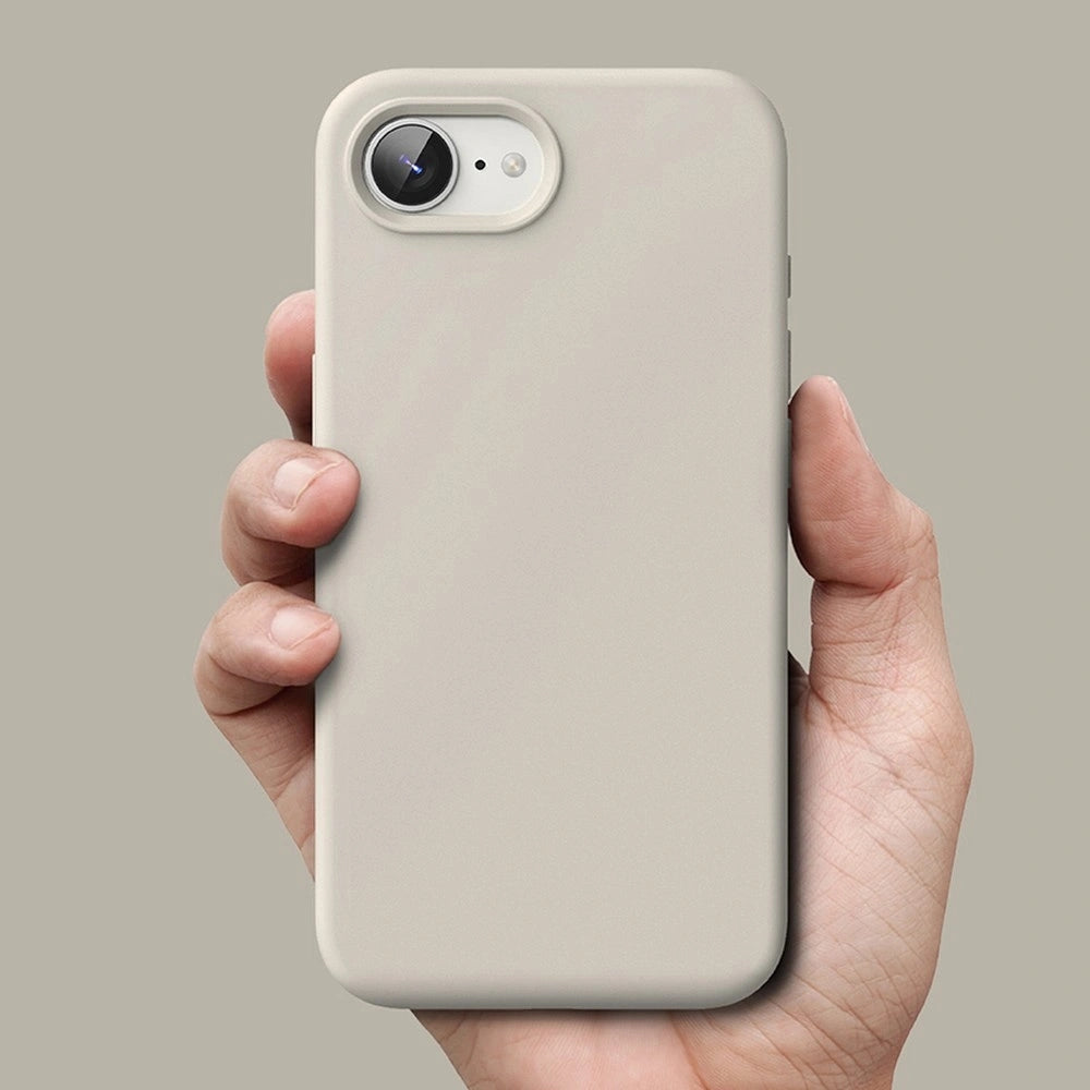 Handyhülle für iPhone 17e / 16e, Ringke Silicone Magnetic mit MagSafe, Beige