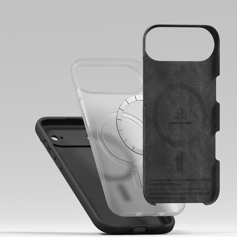 Handyhülle für iPhone Air, Ringke Silicone CC Magnetic mit MagSafe, Schwarz