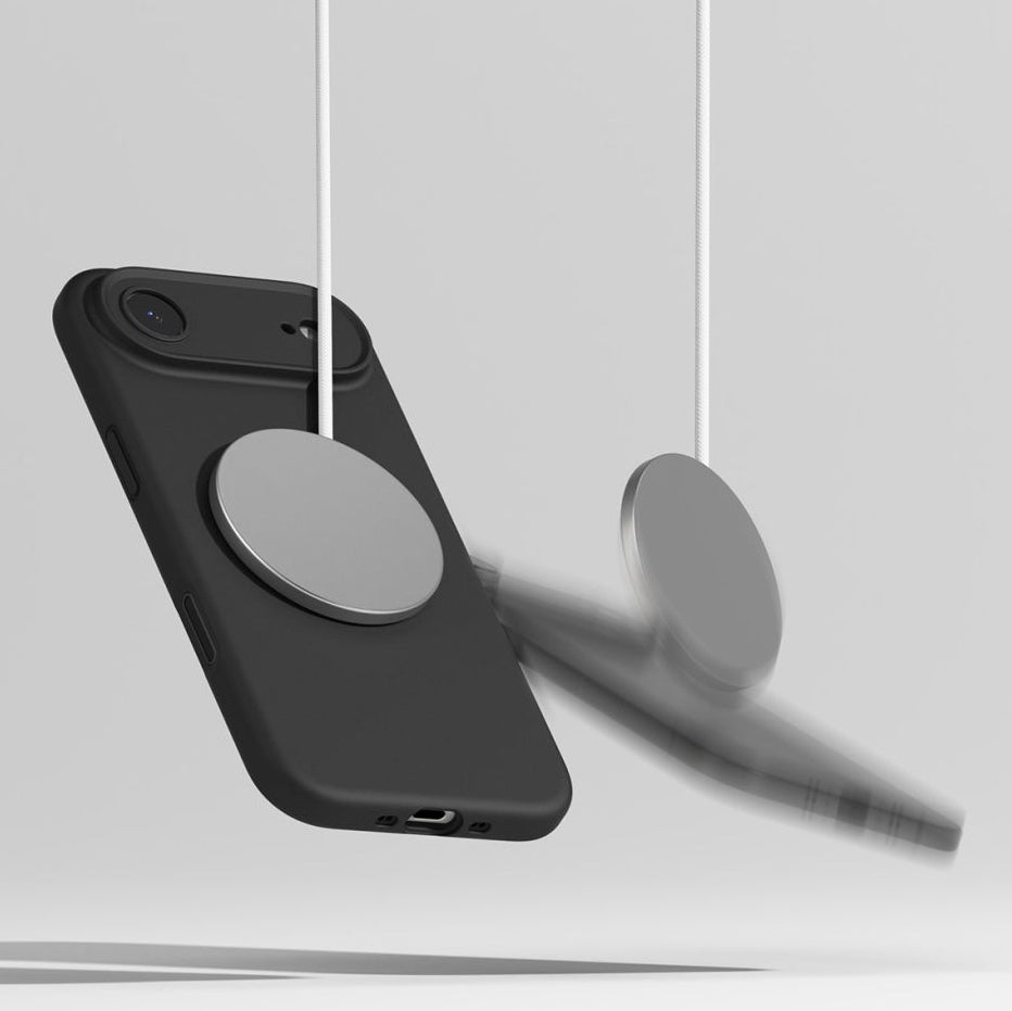 Handyhülle für iPhone Air, Ringke Silicone CC Magnetic mit MagSafe, Schwarz