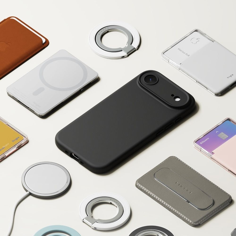 Handyhülle für iPhone Air, Ringke Silicone CC Magnetic mit MagSafe, Schwarz