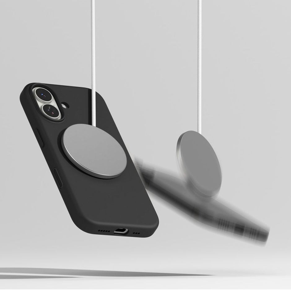 Handyhülle für iPhone 17, Ringke Silicone CC Magnetic mit MagSafe, Schwarz