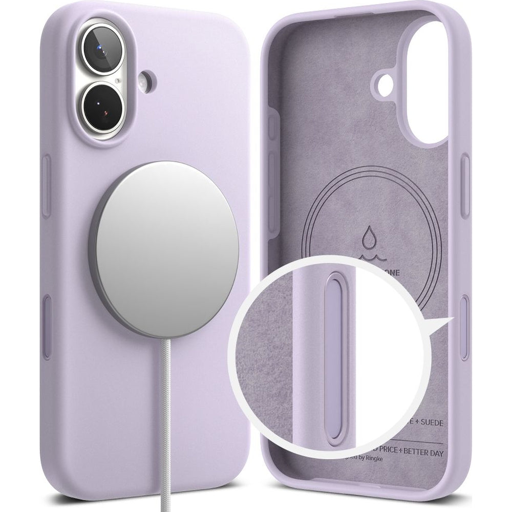 Handyhülle für iPhone 17, Ringke Silicone CC Magnetic mit MagSafe, Violett