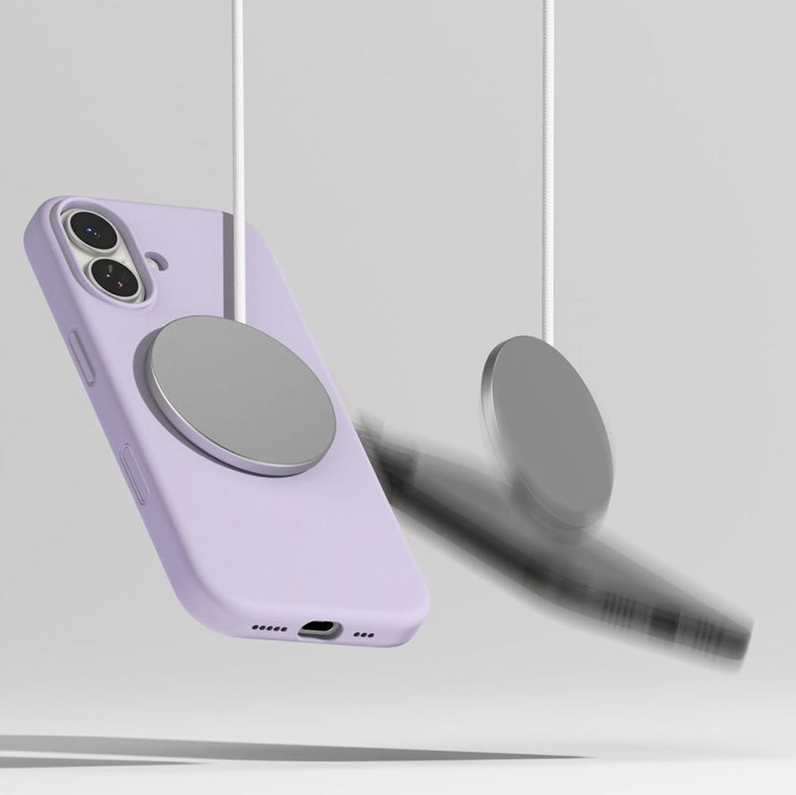 Handyhülle für iPhone 17, Ringke Silicone CC Magnetic mit MagSafe, Violett