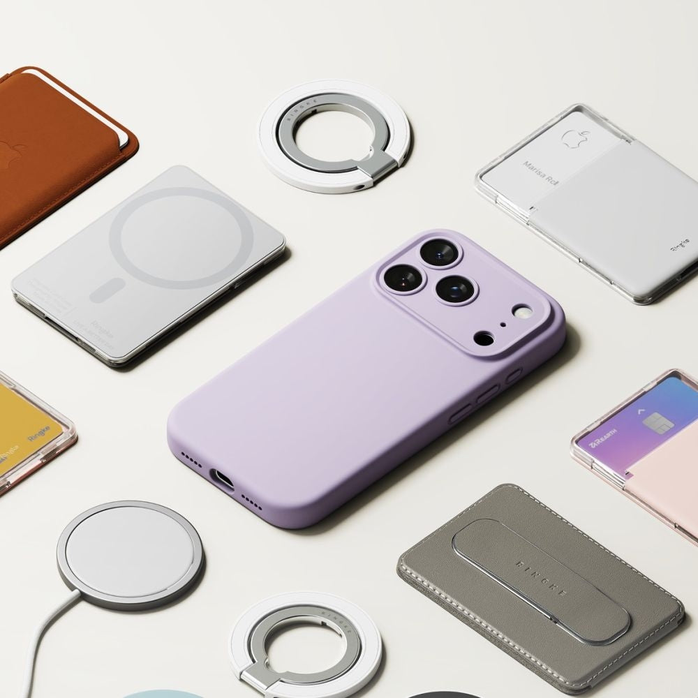 Handyhülle für iPhone 17 Pro, Ringke Silicone CC Magnetic mit MagSafe, Violett