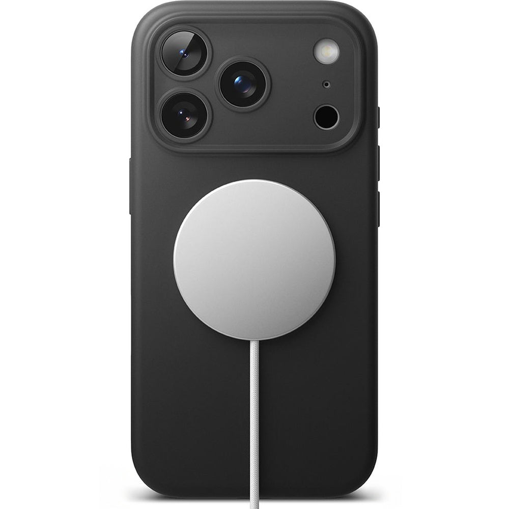 Handyhülle für iPhone 17 Pro Max, Ringke Silicone CC Magnetic mit MagSafe, Schwarz