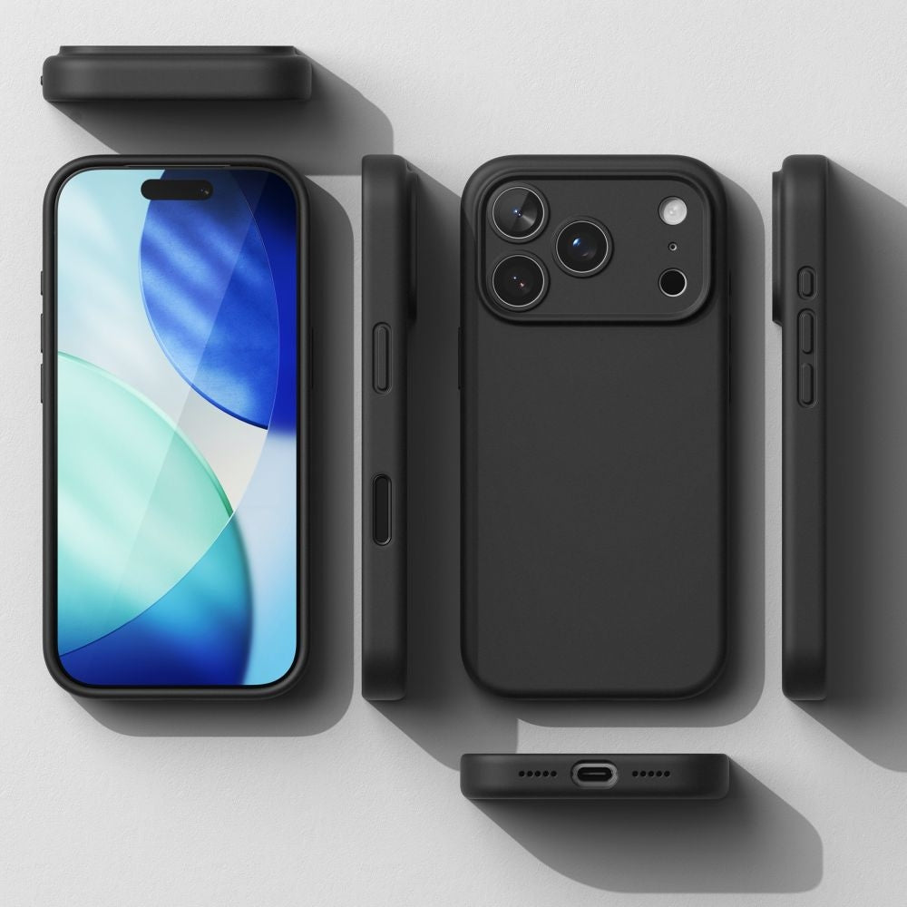 Handyhülle für iPhone 17 Pro Max, Ringke Silicone CC Magnetic mit MagSafe, Schwarz