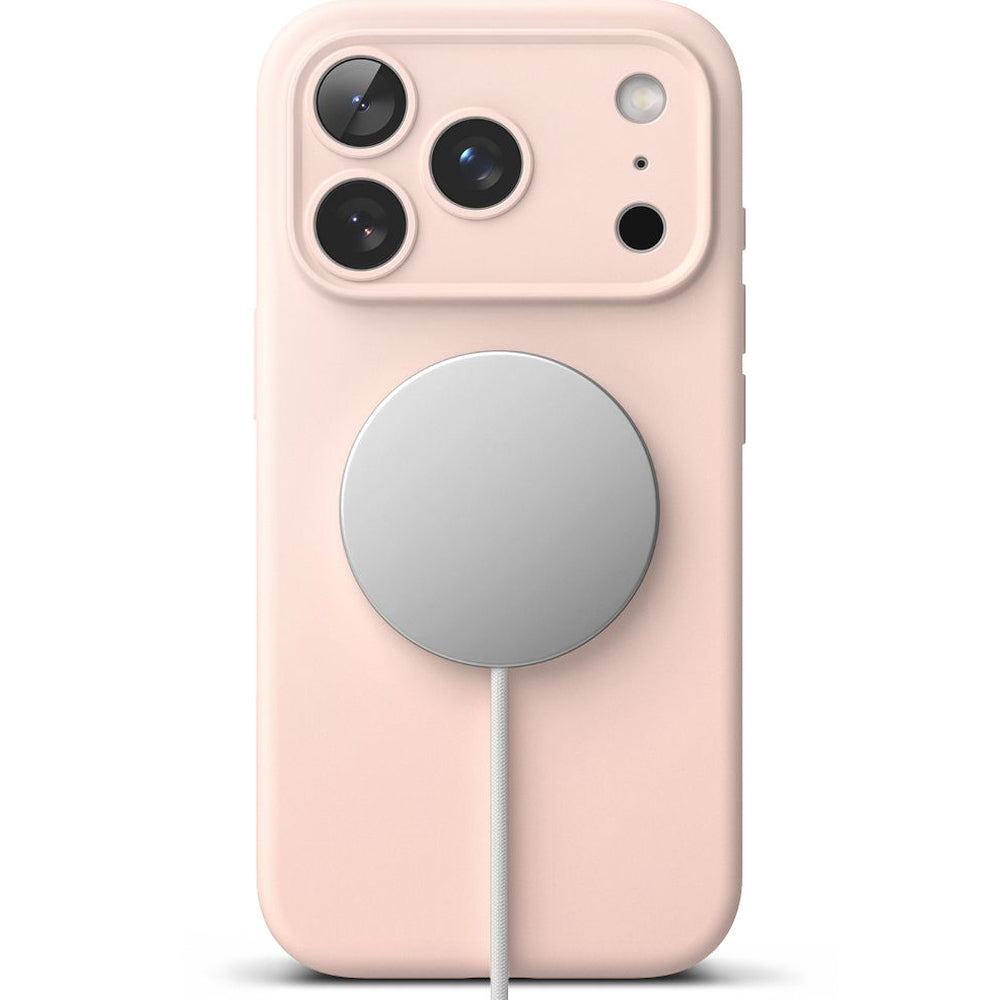 Handyhülle für iPhone 17 Pro Max, Ringke Silicone CC Magnetic mit MagSafe, Sandfarbe
