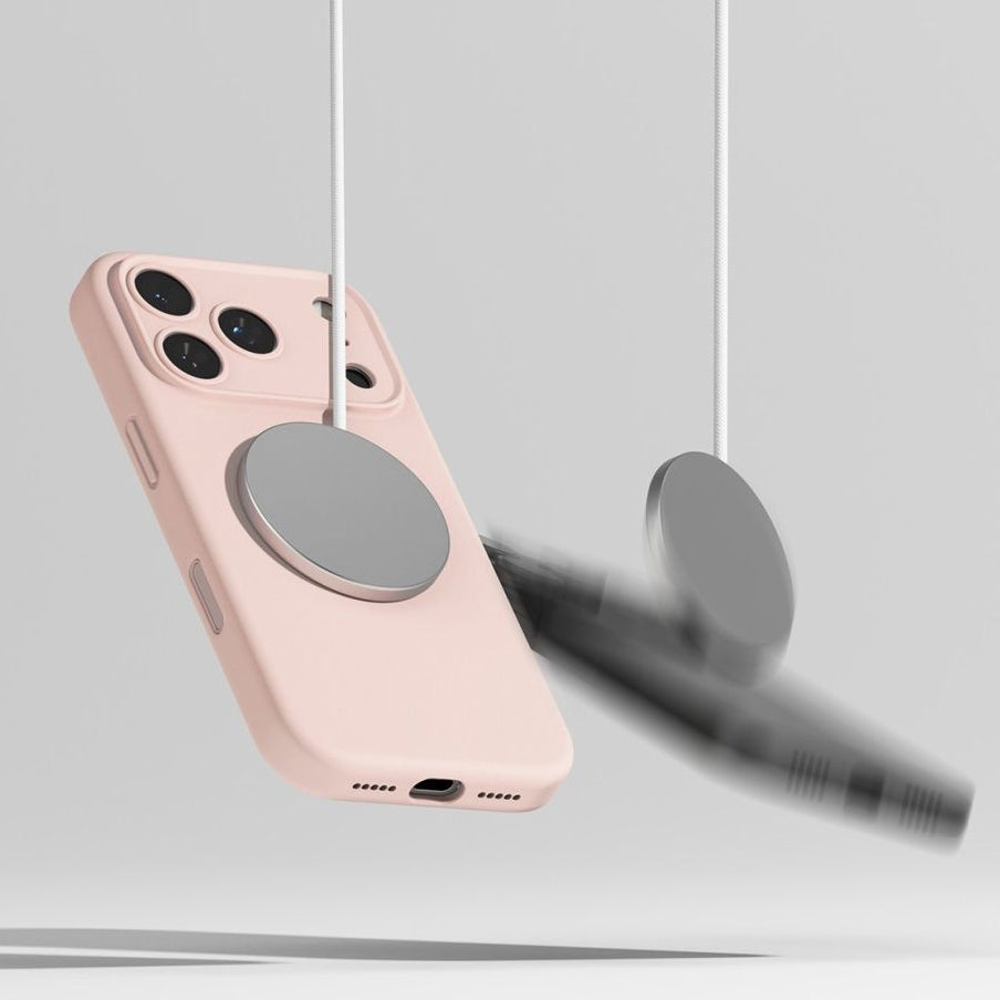 Handyhülle für iPhone 17 Pro Max, Ringke Silicone CC Magnetic mit MagSafe, Sandfarbe