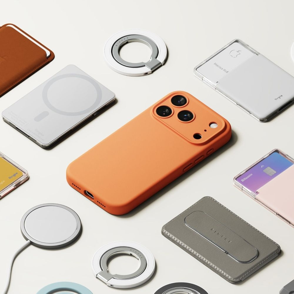 Handyhülle für iPhone 17 Pro Max, Ringke Silicone CC Magnetic mit MagSafe, Orange