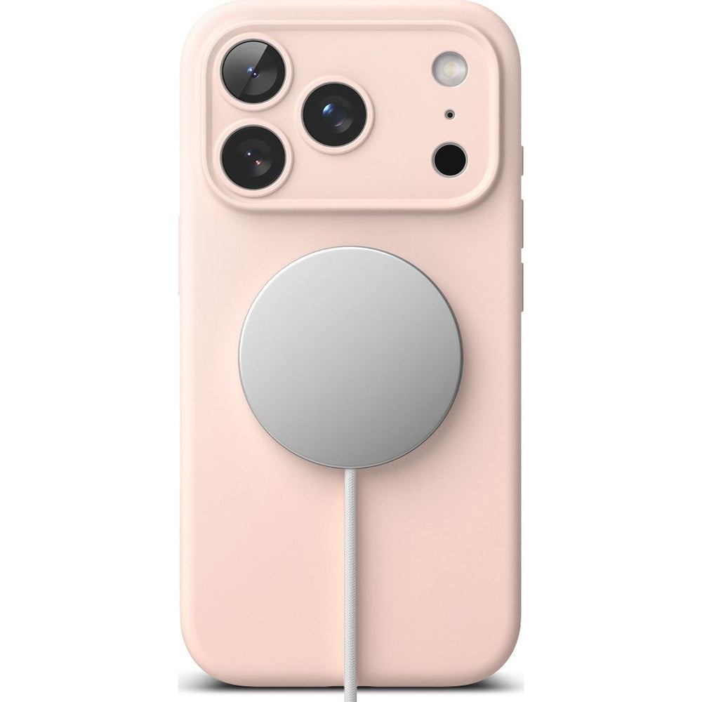 Handyhülle für iPhone 17 Pro, Ringke Silicone CC Magnetic mit MagSafe, Sandfarbe