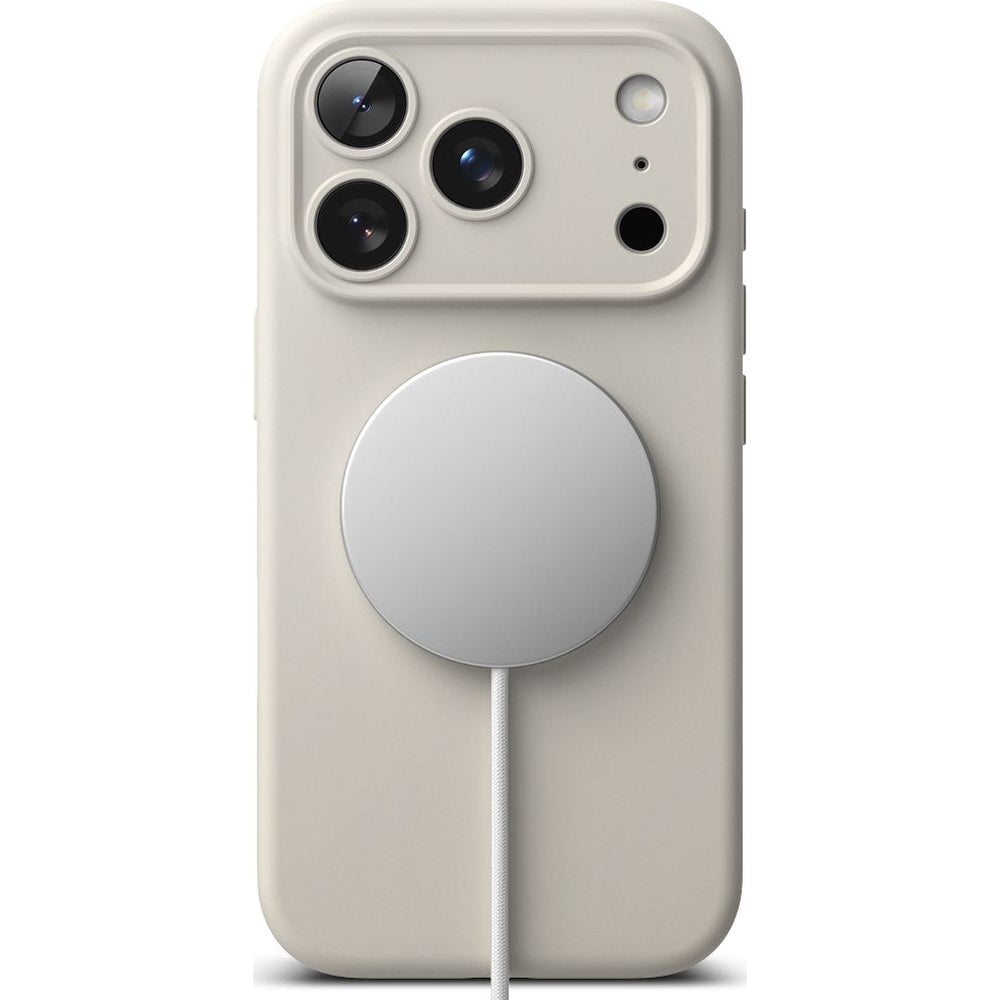 Handyhülle für iPhone 17 Pro, Ringke Silicone CC Magnetic mit MagSafe, Beige