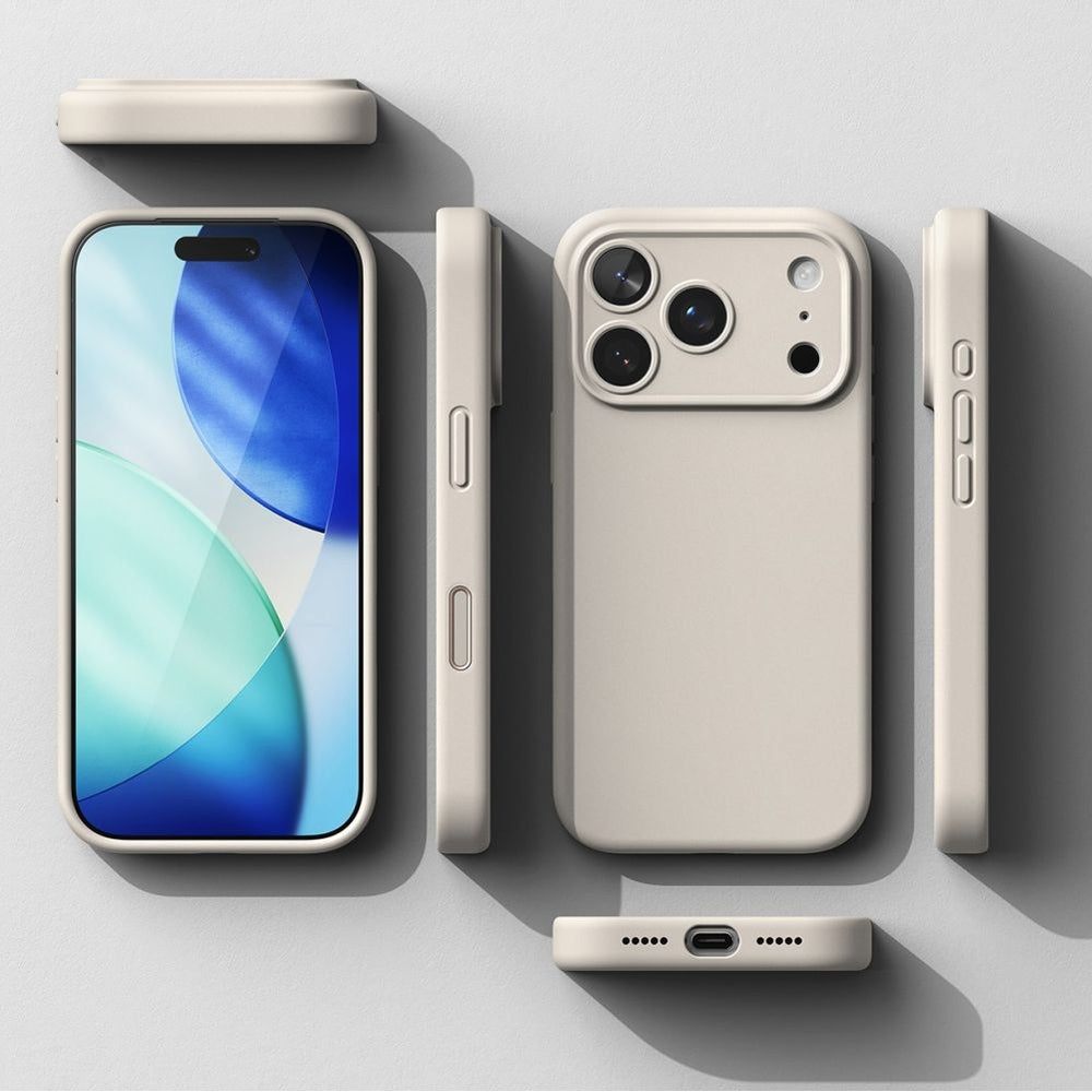 Handyhülle für iPhone 17 Pro, Ringke Silicone CC Magnetic mit MagSafe, Beige