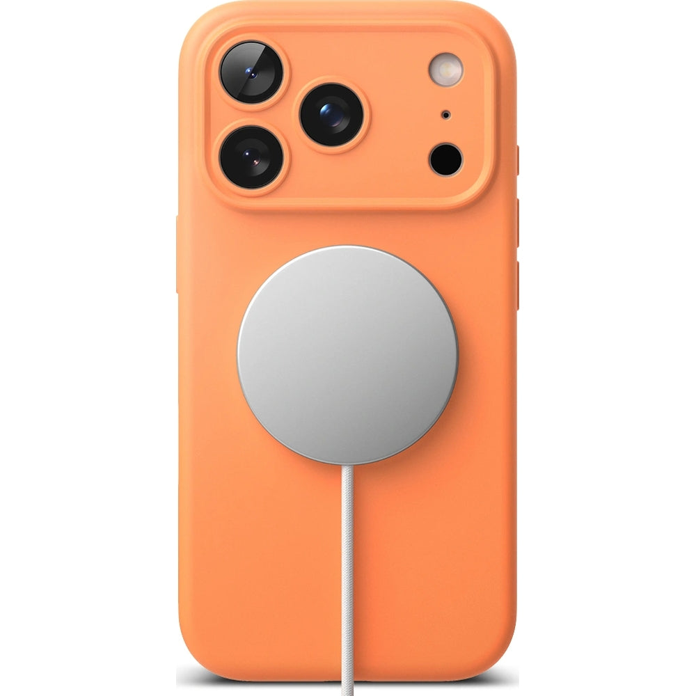 Handyhülle für iPhone 17 Pro, Ringke Silicone CC Magnetic mit MagSafe, Orange