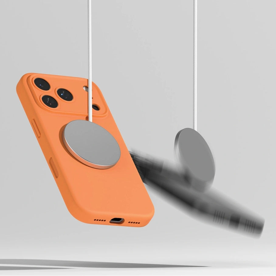 Handyhülle für iPhone 17 Pro, Ringke Silicone CC Magnetic mit MagSafe, Orange