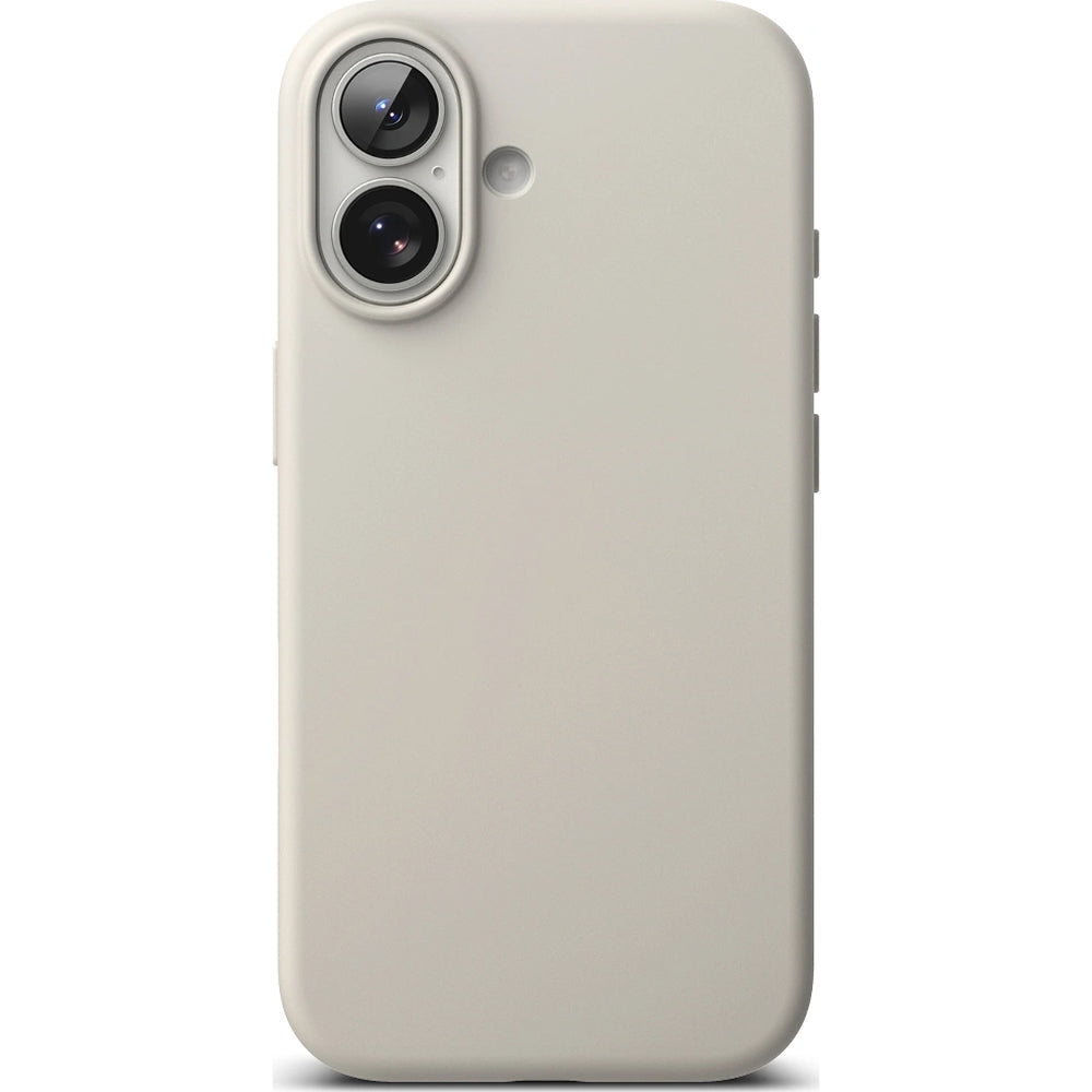 Handyhülle für iPhone 17, Ringke Silicone CC Magnetic mit MagSafe, Beige