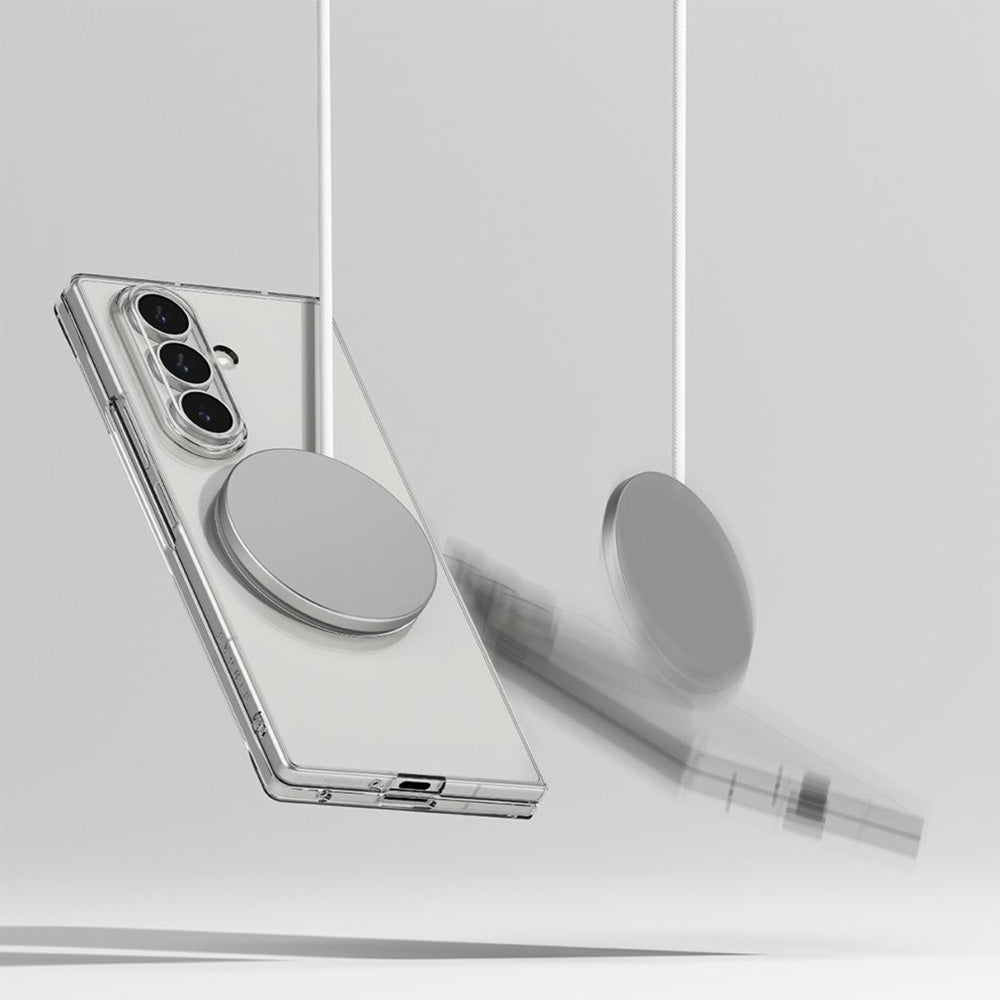 Handyhülle für Galaxy Z Fold7, Ringke Slim Magnetic mit MagSafe, Transparent und Weiß