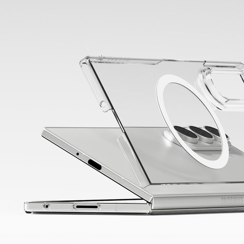 Handyhülle für Galaxy Z Fold7, Ringke Slim Magnetic mit MagSafe, Transparent und Weiß