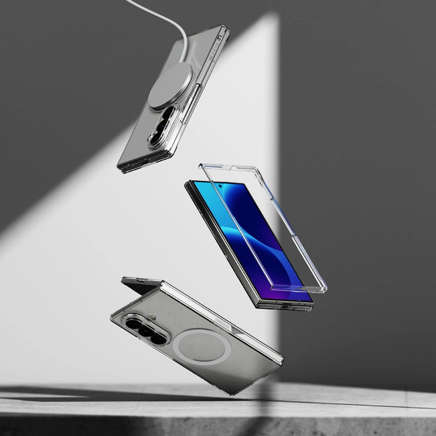 Handyhülle für Galaxy Z Fold8 Ultra, Ringke Slim Magnetic mit MagSafe, Transparent und Weiß (6/9)