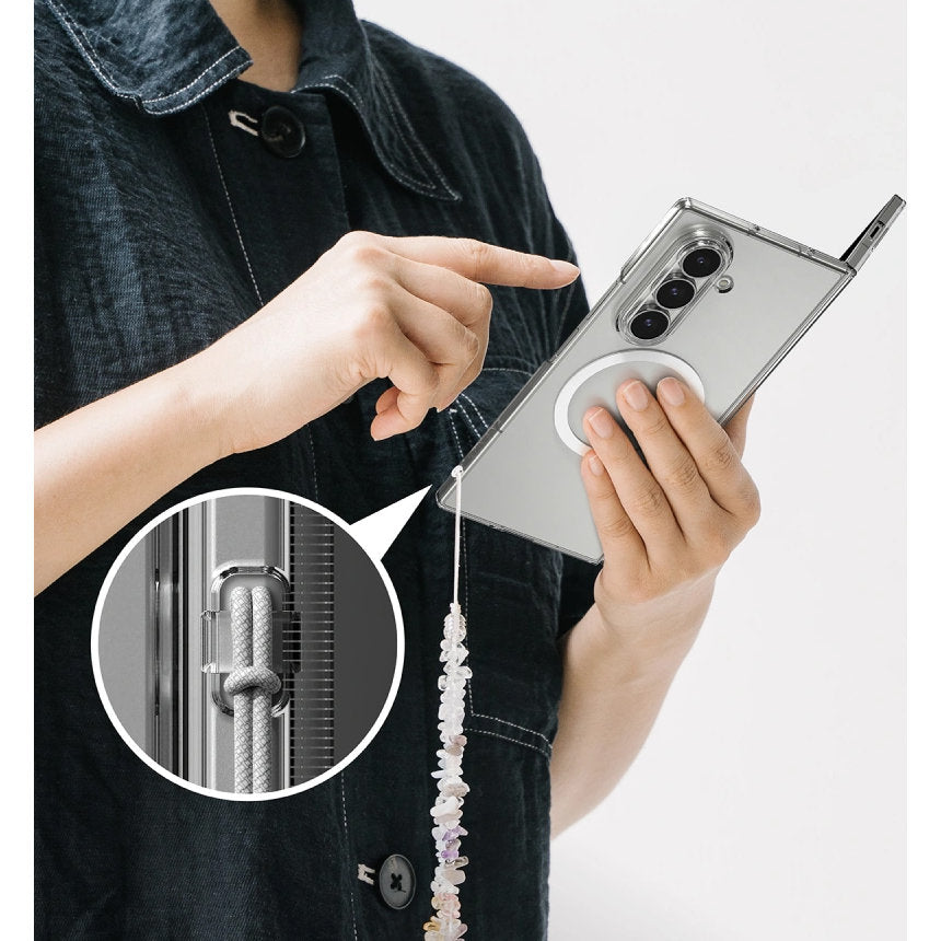 Handyhülle für Galaxy Z Fold8 Ultra, Ringke Slim Magnetic mit MagSafe, Transparent und Weiß (8/9)