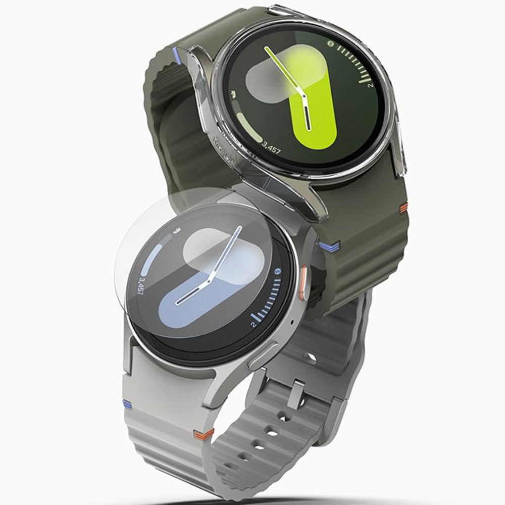 Schutzhülle + Glas für Galaxy Watch 7 44mm, Ringke Slim & Tempered Glass, Transparent