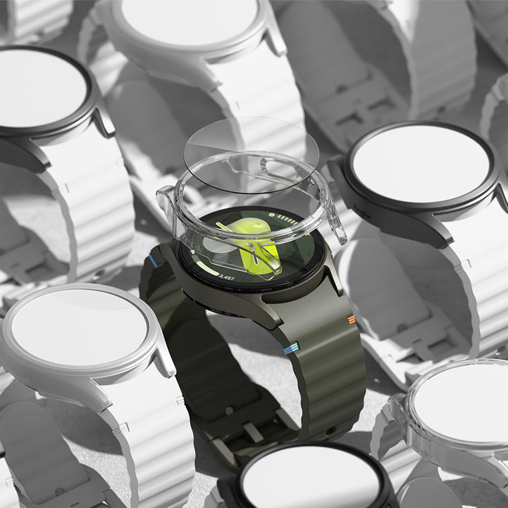 Schutzhülle + Glas für Galaxy Watch 7 44mm, Ringke Slim & Tempered Glass, Transparent
