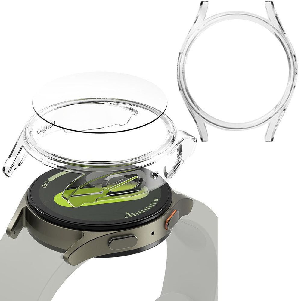 Schutzhülle + Glas für Galaxy Watch 7 44mm, Ringke Slim & Tempered Glass, Transparent