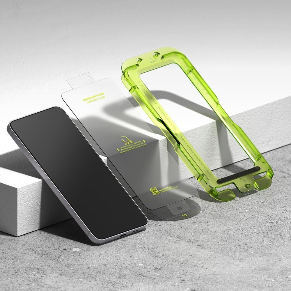 Gehärtetes Bildschirmglas mit Applikator für Samsung Galaxy S25 FE, Ringke Easy Slide, 2 Stück