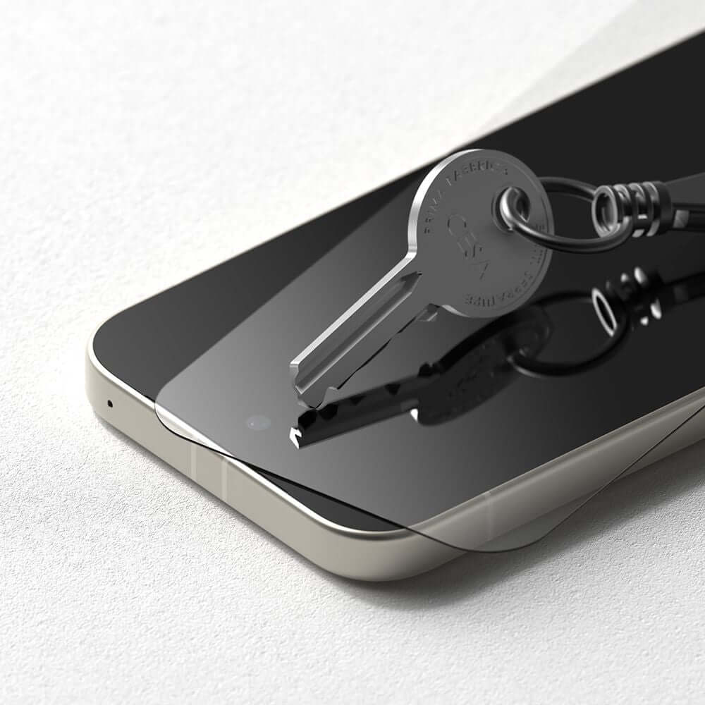 Gehärtetes Bildschirmglas mit Applikator für Google Pixel 9A, Ringke Easy Slide, Transparent, 2 Stück