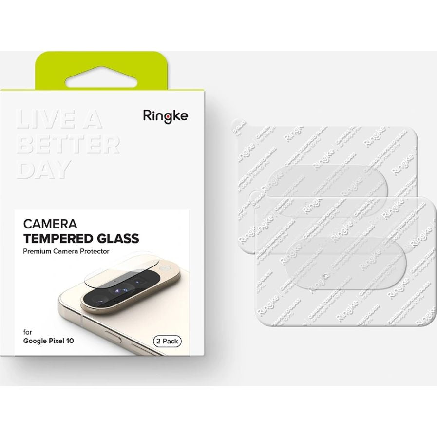 Gehärtetes Glas für die Kamera für Google Pixel 10, Ringke Tempered Glass Camera Protector, 2 Sätze, Transparent