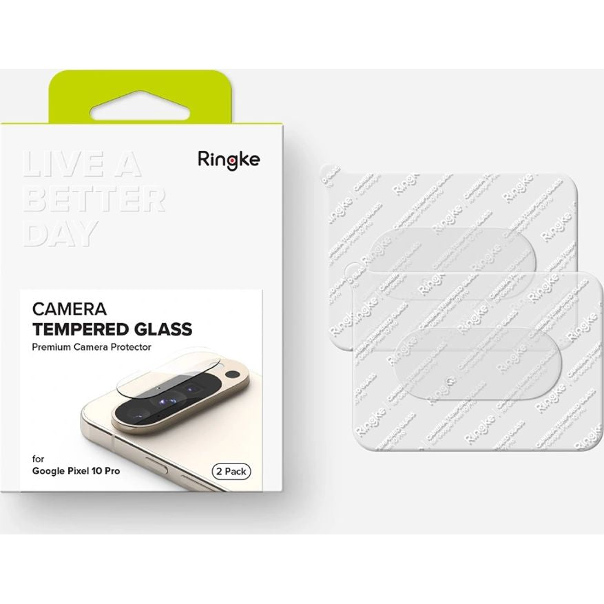 Gehärtetes Glas für die Kamera für Google Pixel 10 Pro, Ringke Tempered Glass Camera Protector, 2 Sätze, Transparent
