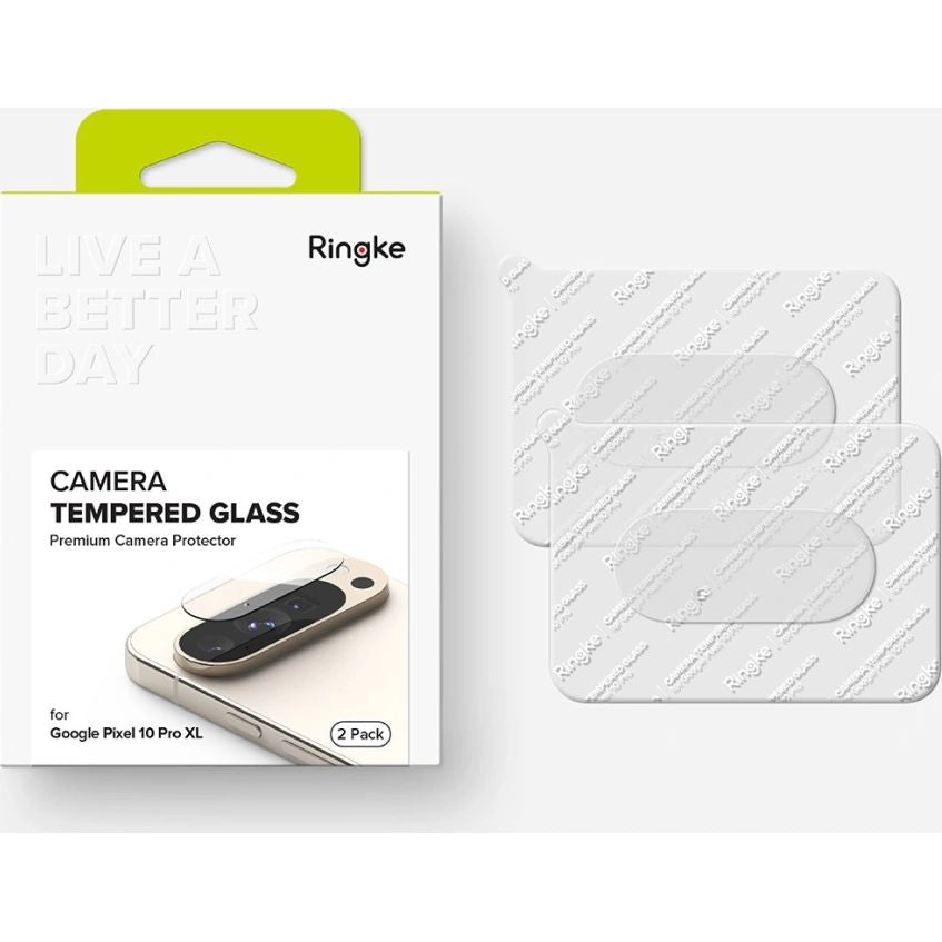 Gehärtetes Glas für die Kamera für Google Pixel 10 Pro XL, Ringke Tempered Glass Camera Protector, 2 Sätze, Transparent