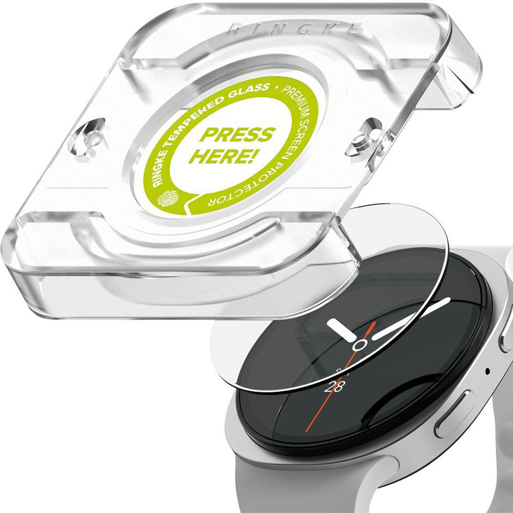 Gehärtetes Glas für Galaxy Watch 8 40 mm, Ringke Tempered Glass Pro, mit Applikator, 2 Stück