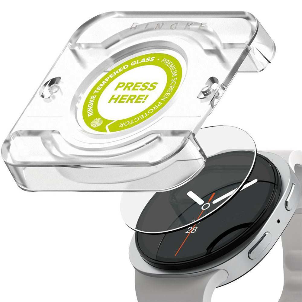 Gehärtetes Glas für Galaxy Watch 8 44 mm, Ringke Tempered Glass Pro, mit Applikator, 2 Stück