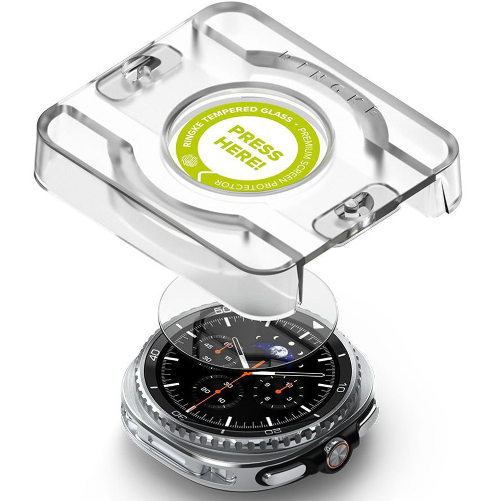 Gehärtetes Glas für Galaxy Watch 8 Classic 46 mm, Ringke Tempered Glass Pro, mit Applikator, 2 Stück