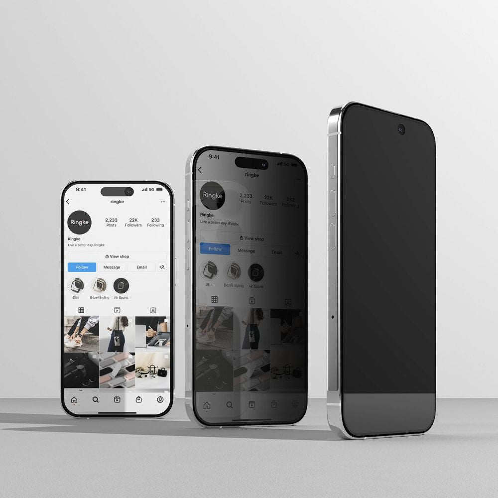 Gehärtetes Glas mit Privatschutzfilter Ringke Tempered Glass Privacy für iPhone 15 Pro Max