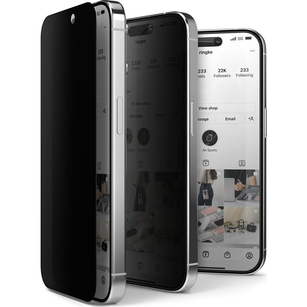 Gehärtetes Glas mit Privatschutzfilter Ringke Tempered Glass Privacy für iPhone 15 Pro Max