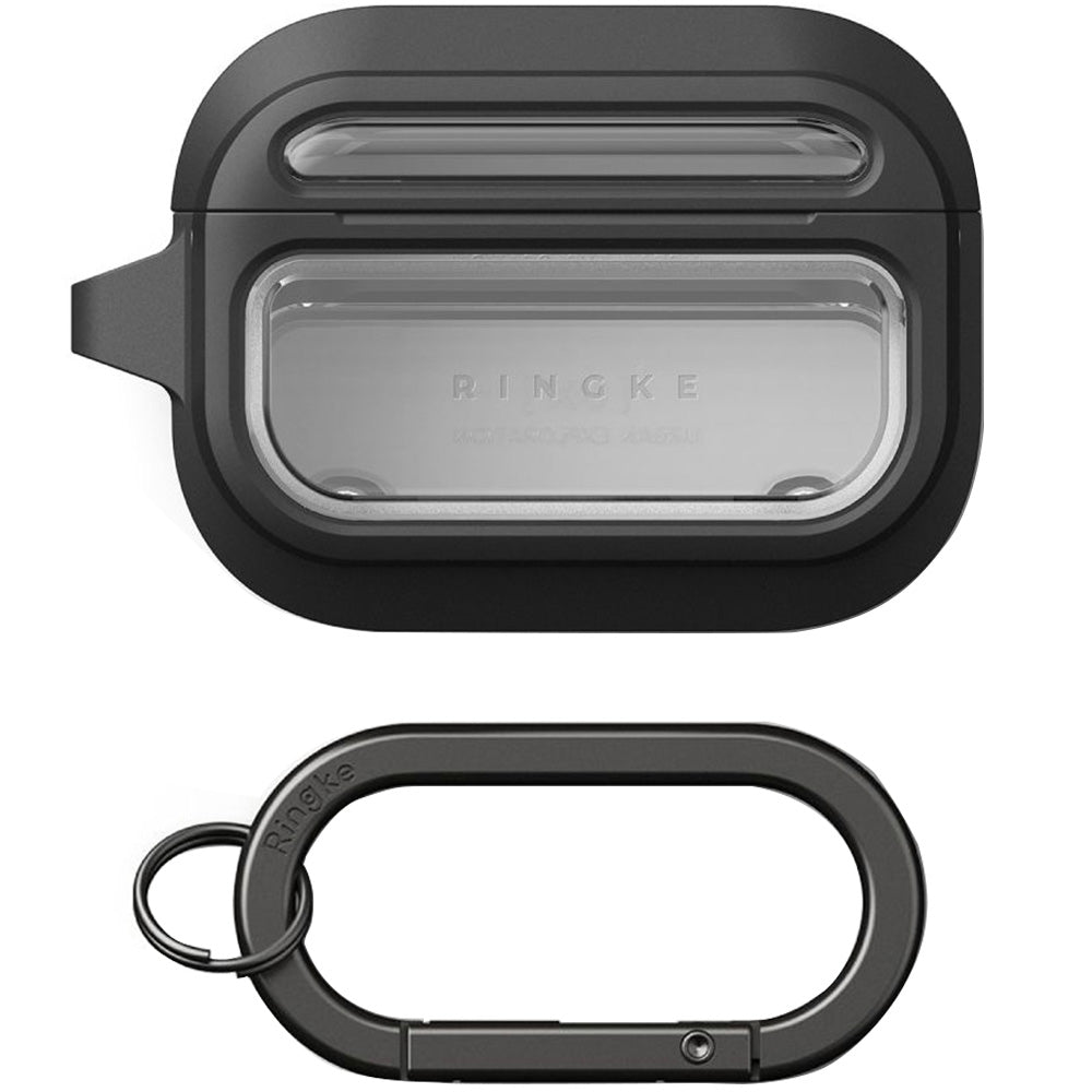 Hülle für AirPods Pro 3, Ringke UX Magnetic mit MagSafe, Schwarz-Transparent