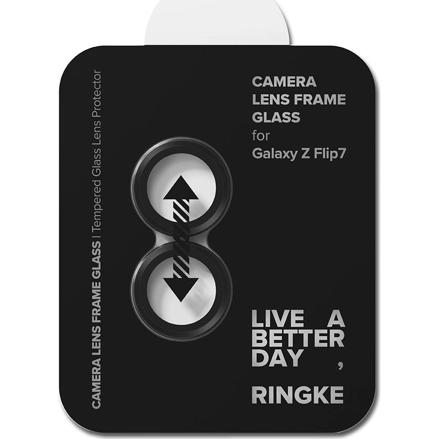 Kameraschutz für Samsung Galaxy Z Flip7, Ringke Camera Lens Frame Glass, 2-Pack, Schwarz