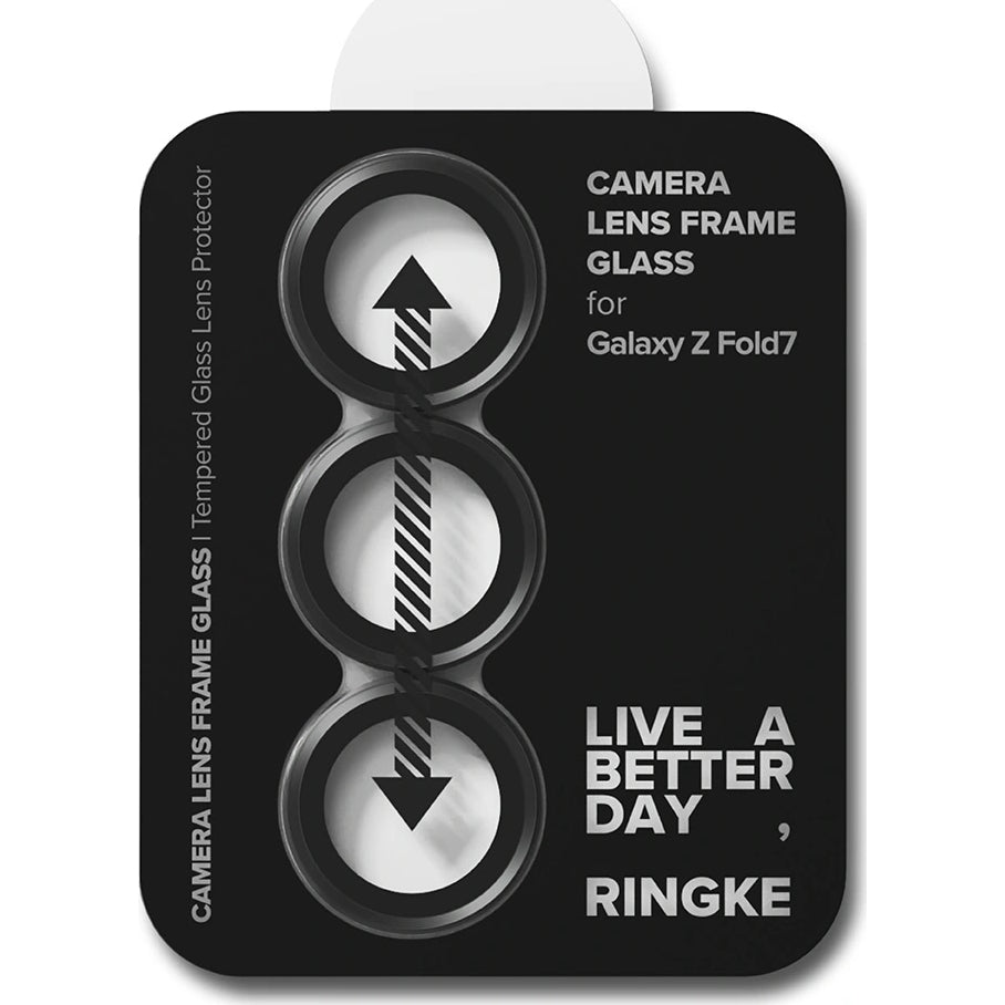 Kameraschutz für Samsung Galaxy Z Fold7, Ringke Camera Lens Frame Glass, 2-Pack, Schwarz