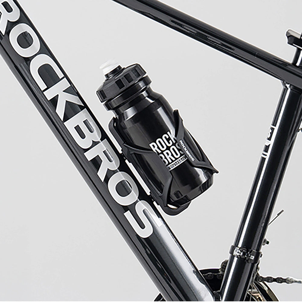 Fahrrad Trinkflasche 600 ml, Rockbros, mit weichem Mundstück und Staubschutzkappe, Schwarz