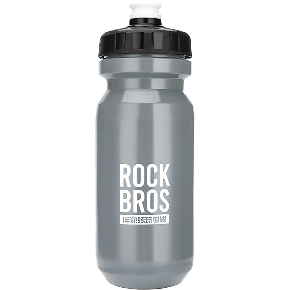 Fahrrad Trinkflasche 600 ml, Rockbros, mit weichem Mundstück und Staubschutzkappe, Grau