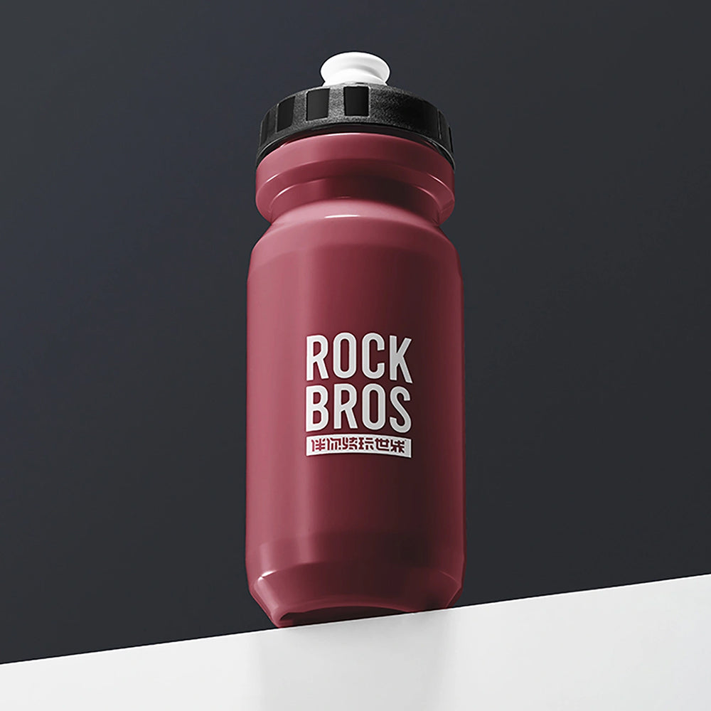 Fahrrad Trinkflasche 600 ml, Rockbros, mit weichem Mundstück und Staubschutzkappe, Rot