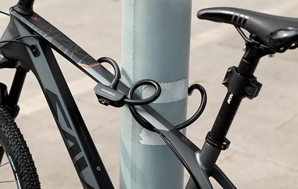 fahrradschloss rennrad leicht Fahrradschloss 1,1m Rockbros RKS515-BK, Schwarz