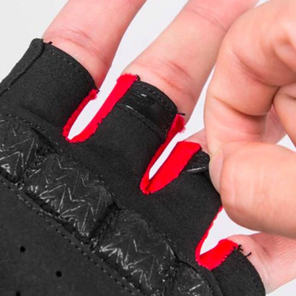 Fahrradhandschuhe mit Gel-Polstern, Rockbros S169BR, Größe M, Schwarz-Rot